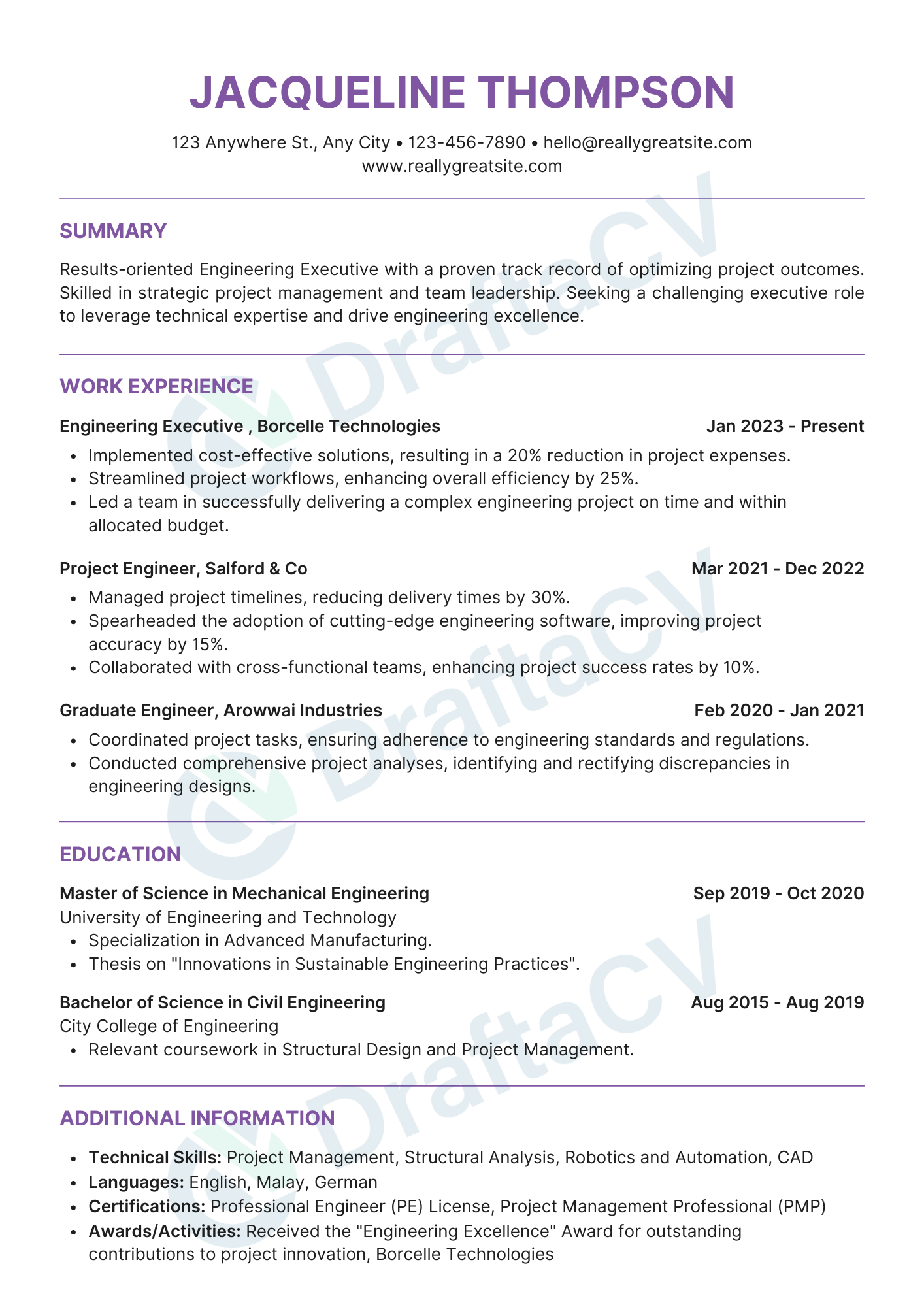 Resume Sample 7